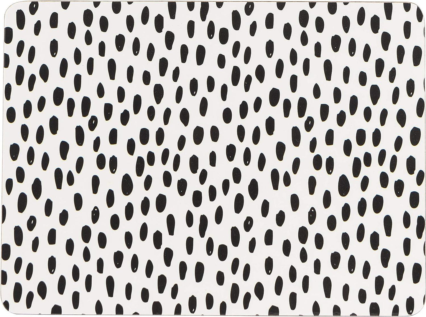 Navigate Tribal Fusion Black & White Spot Placemats - Set of 4
