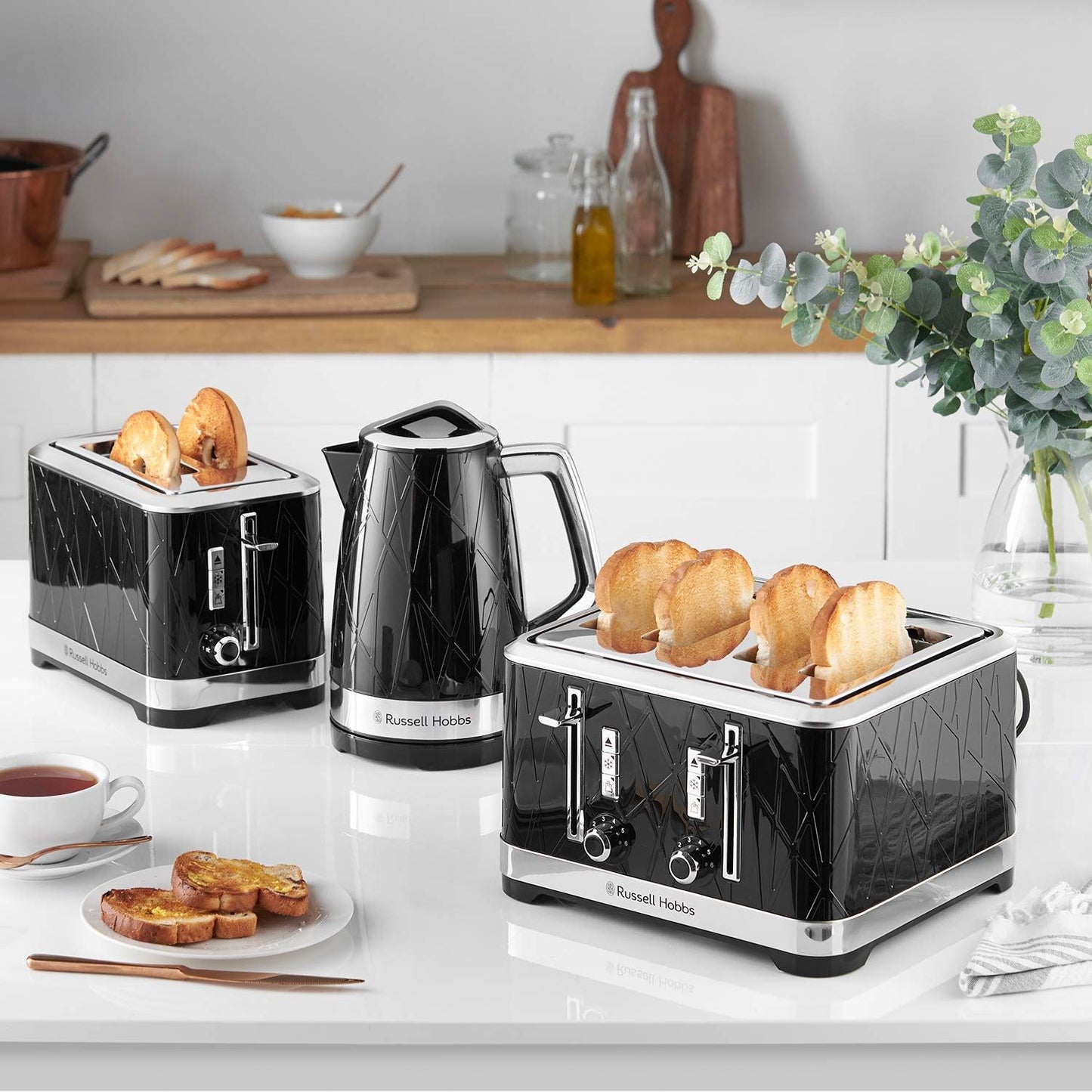 Russell Hobbs Structure Black 2 Slice Toaster