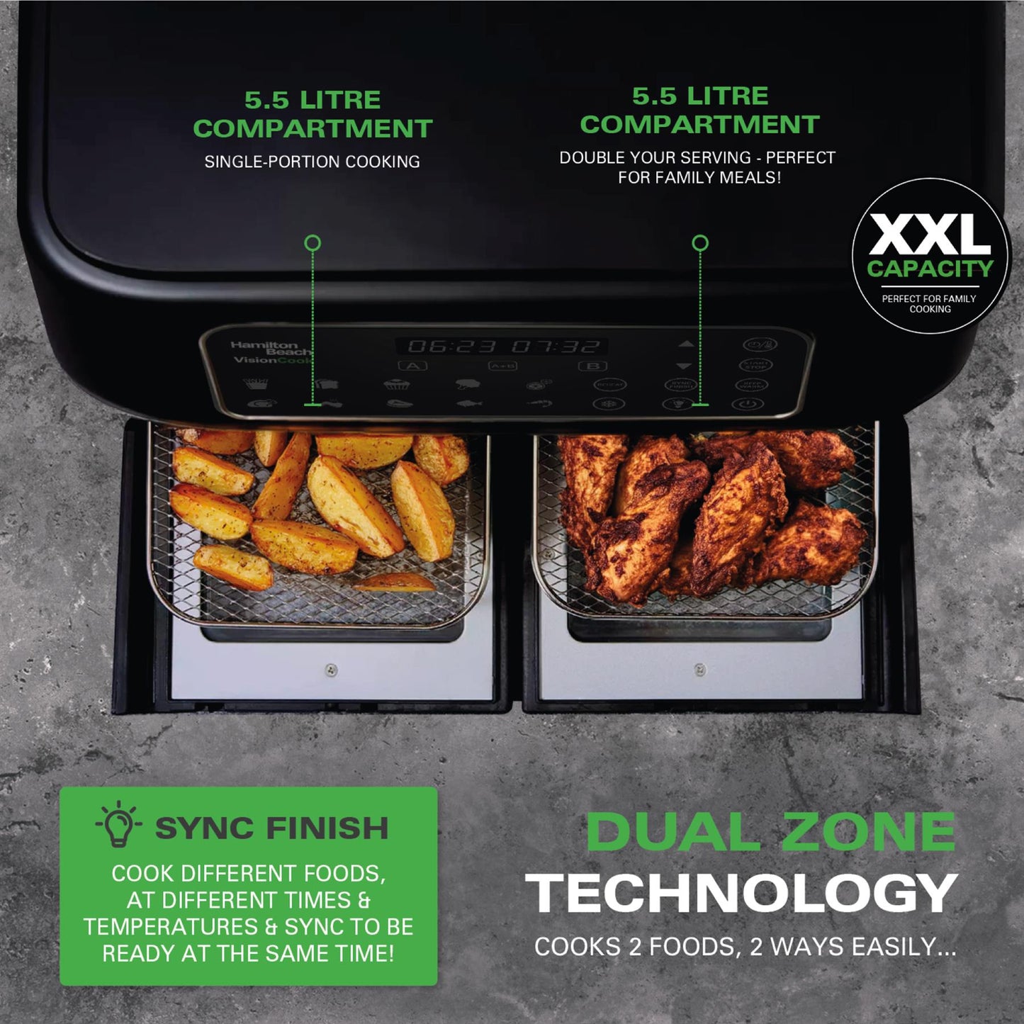 Hamilton Beach VisionCook 11L Digital Dual Air Fryer Oven