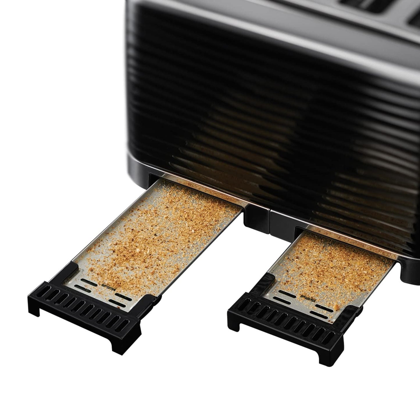 Russell Hobbs Inspire Black High Gloss Plastic Four Slice Toaster