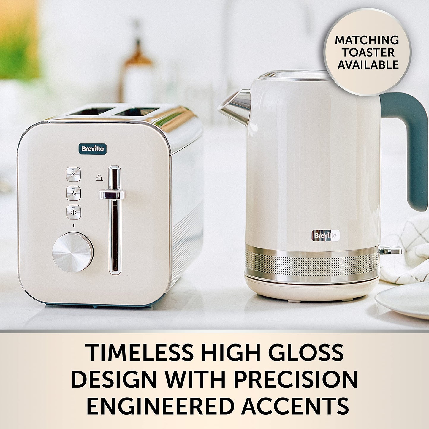 Breville High Gloss Cream 1.7L Electric Kettle