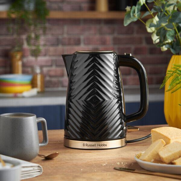 Russell Hobbs 1.7 Litre Groove Kettle Black