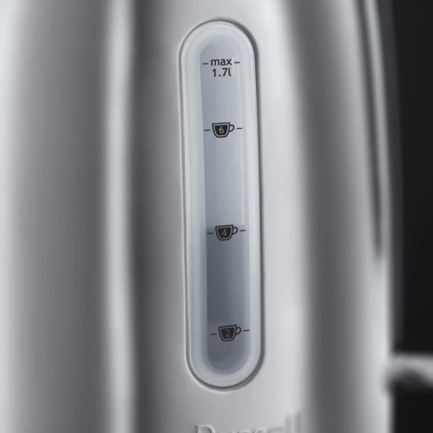 Russell Hobbs 1.7L Brushed Stainless Steel Snowdon Kettle