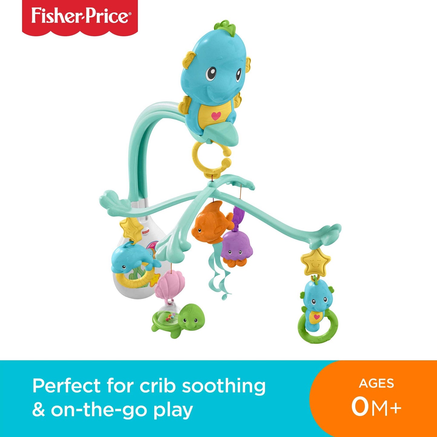 Fisher Price 3-in-1 Soothe and Play Seahorse Mobile