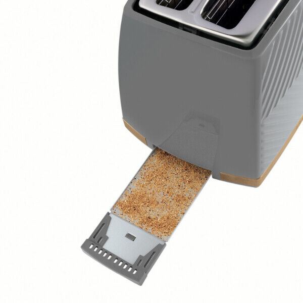 Russell Hobbs Groove 2-Slice Toaster Grey