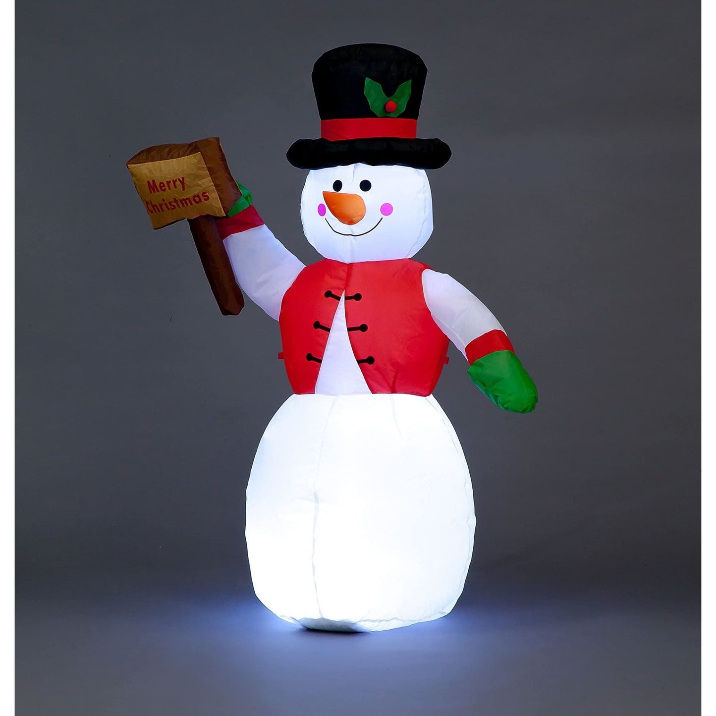 1.2m Inflatable Snowman With Merry Christmas Sign