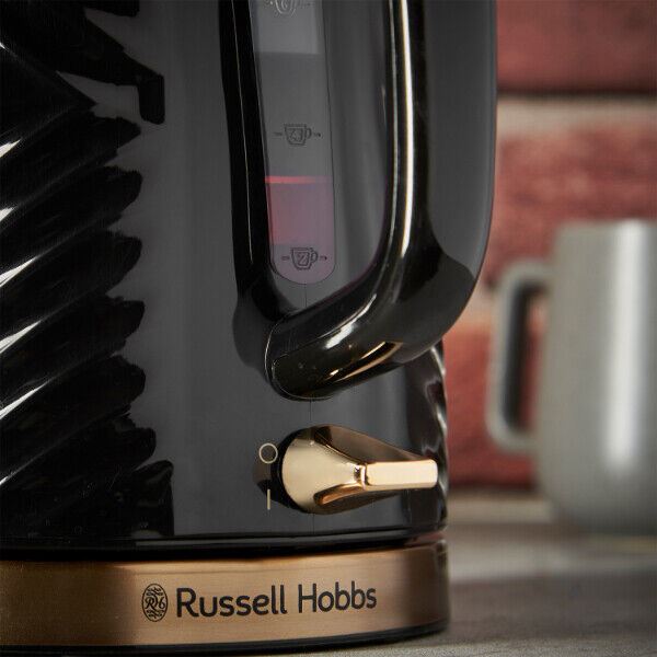 Russell Hobbs 1.7 Litre Groove Kettle Black