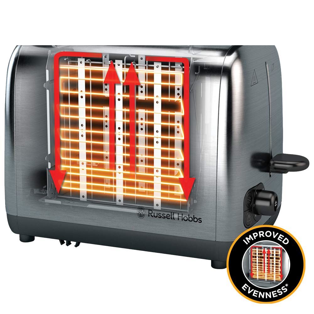 Russell Hobbs Adventure Brushed and Polished 2 Slice Toaster