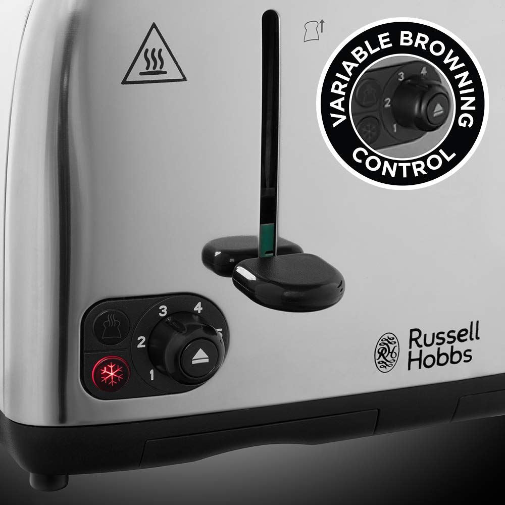 Russell Hobbs Adventure Brushed & Polished 4 Slice Toaster