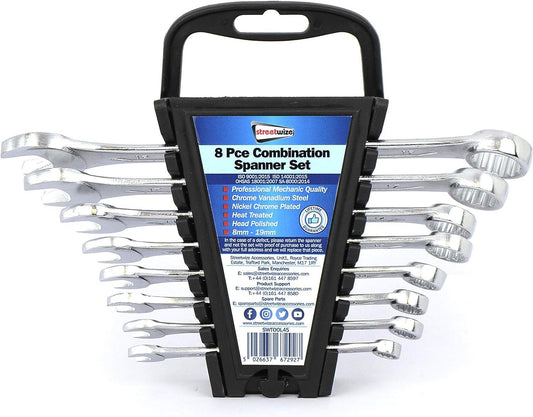 Streetwize 8 Piece CRV Steel Combination Spanner Set