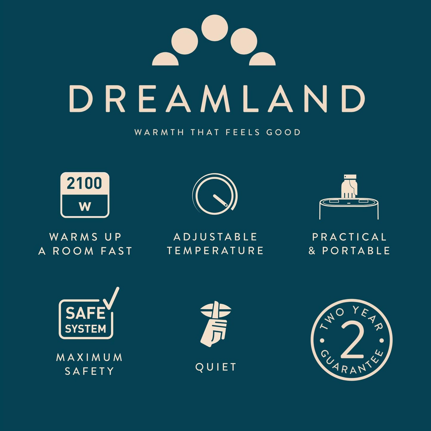 Dreamland Silent Power Comfort Fan Heater
