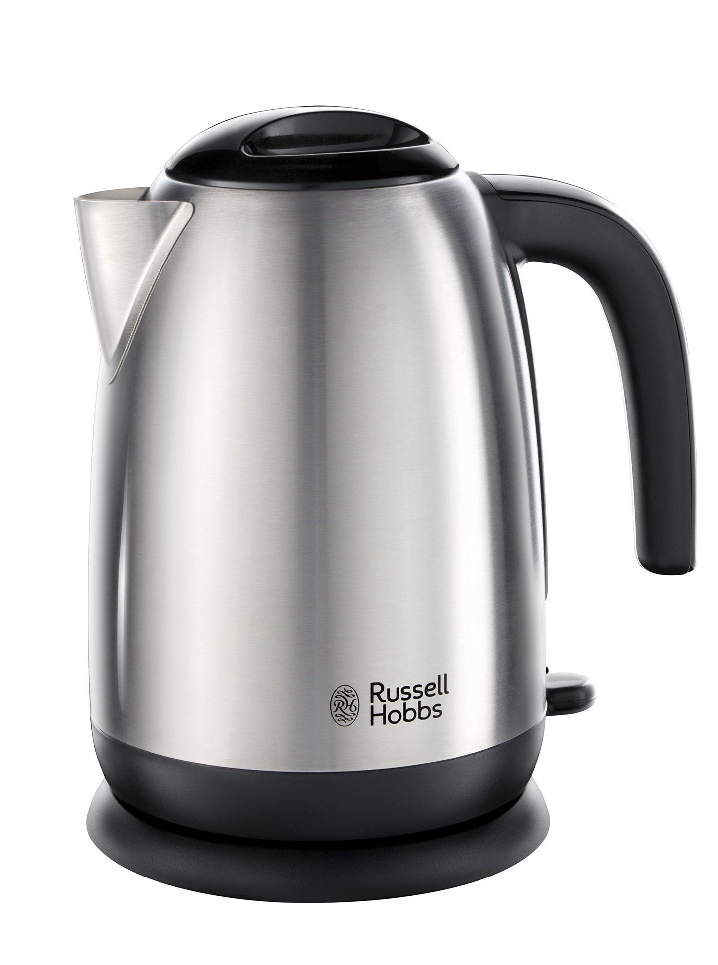 Russell Hobbs 23910 Adventure Brushed Stainless Steel Electric Kettle, Open Handle, 3000 W, 1.7 Litre, Brushed Steel Kettle