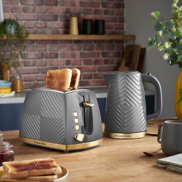 Russell Hobbs Groove 2-Slice Toaster Grey