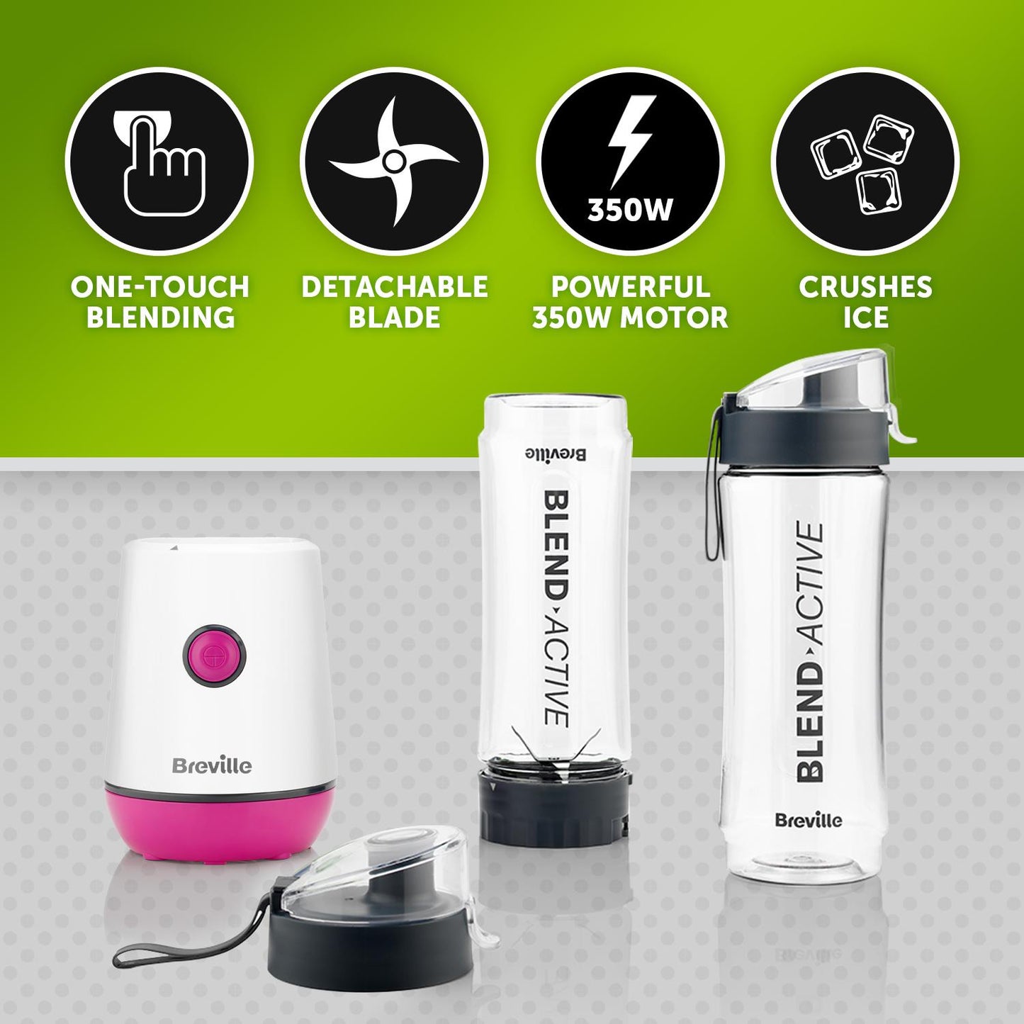 Breville Blend Active Pink Personal Blender & Smoothie Maker