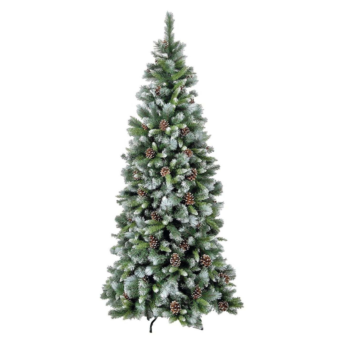 SnowTime Frosted Glacier 7ft Artificial Christmas Tree With Pinecones