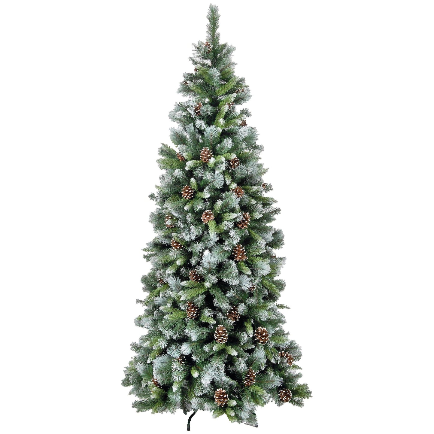 SnowTime Frosted Glacier 7ft Artificial Christmas Tree With Pinecones