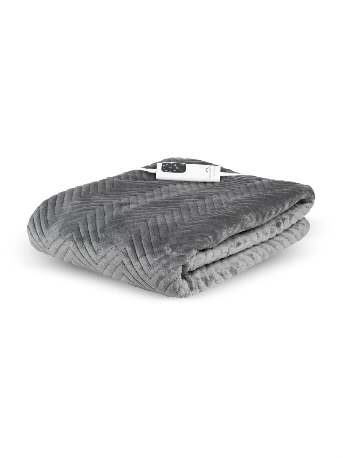 Dreamland Grey Intelliheat Luxury Herringbone Heated Throw