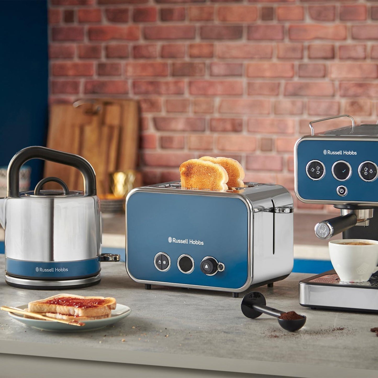 Russell Hobbs Distinctions 2 Slice Ocean Blue Toaster