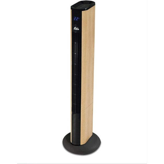 Solis Easy Breezy Tower Fan Wood Effect