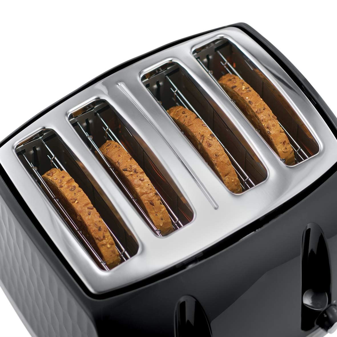 Russell Hobbs Contemporary Honeycomb Design 4 Slice Toaster