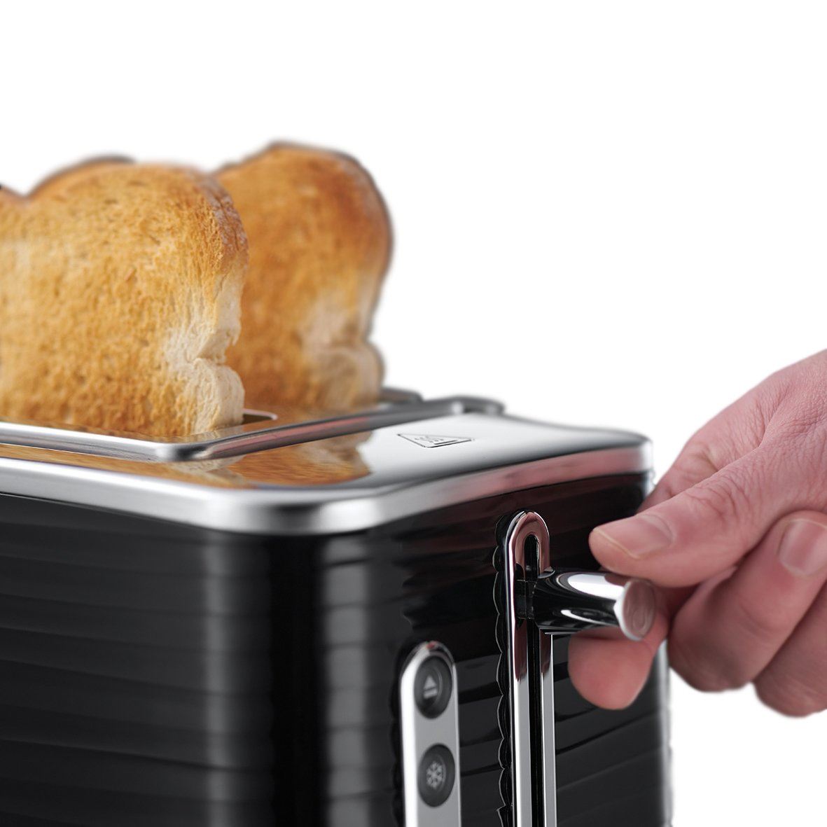 Russell Hobbs Inspire High Gloss Two Slice Toaster Black