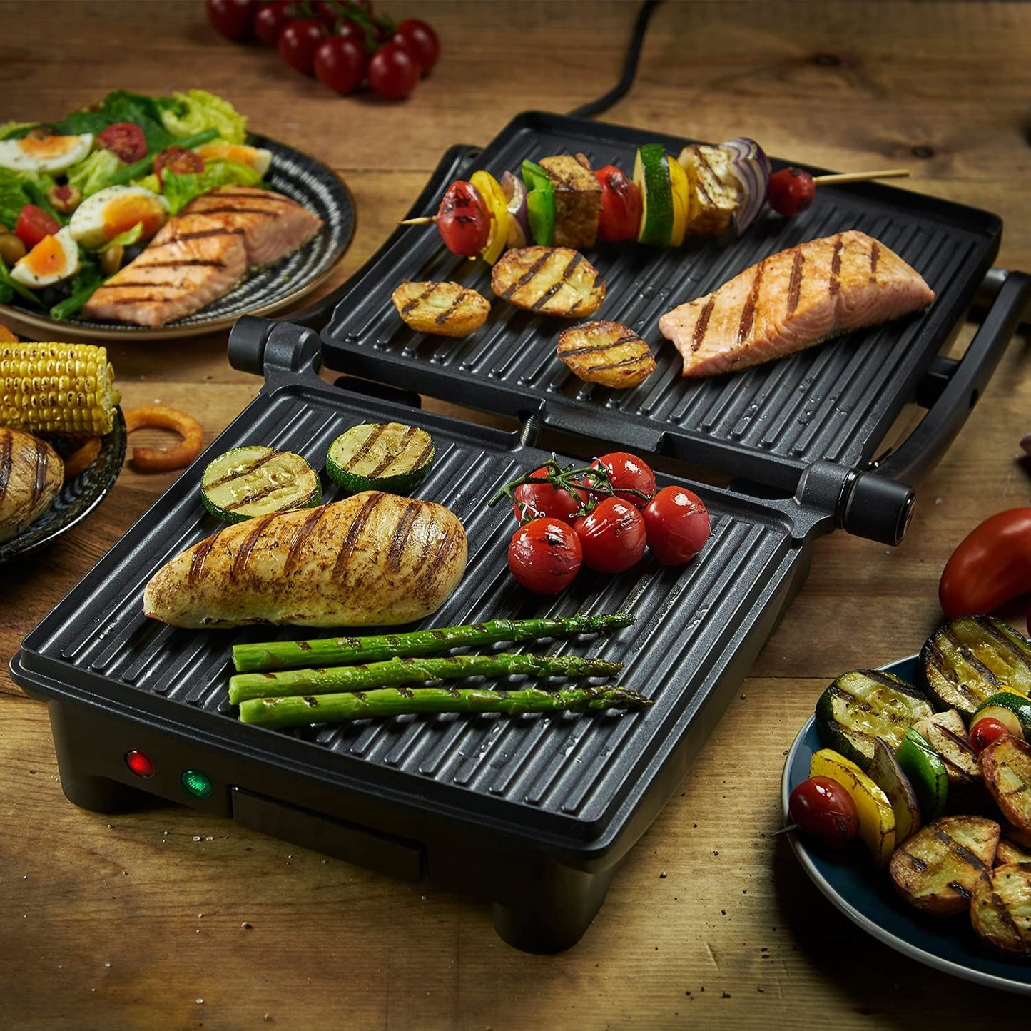 George Foreman Flexe Electric Grill-Flat Open Griddle