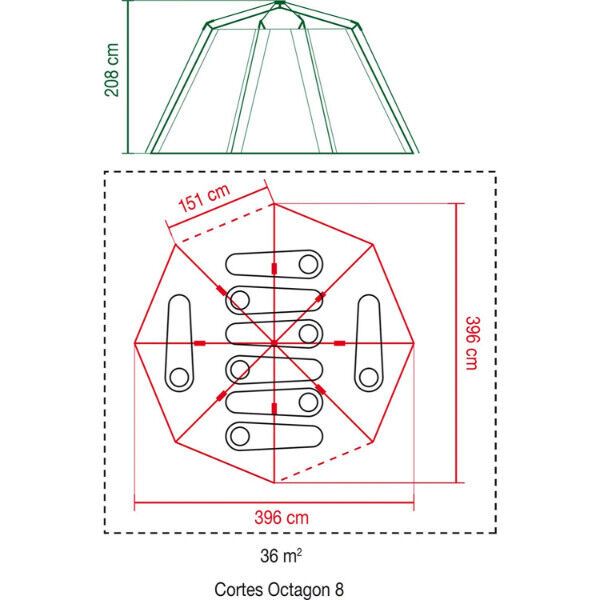 Coleman Tent Octagon, 8 Man Festival Dome Tent, 8 Person Family Camping Tent