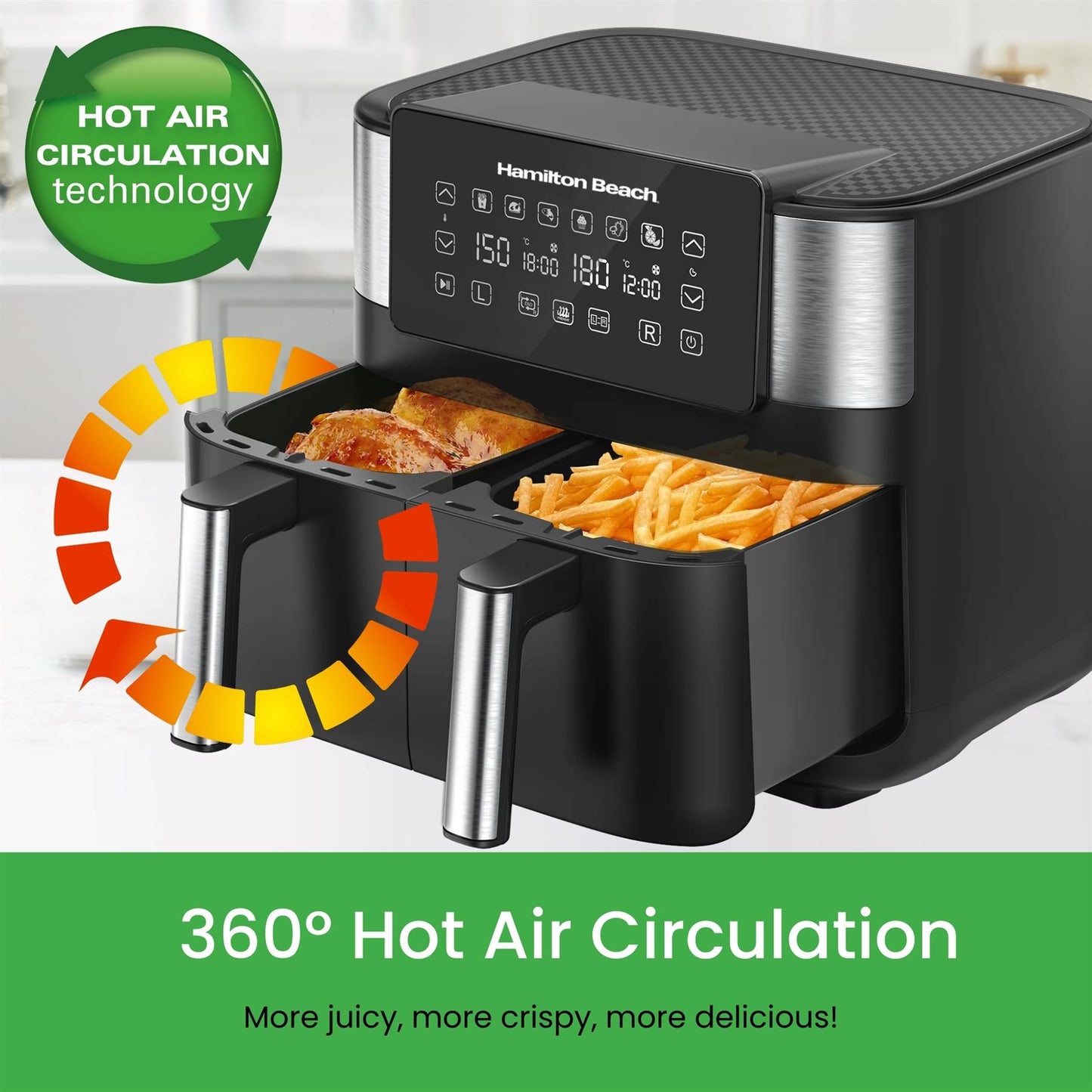Hamilton Beach HealthyCook 8L Dual Air Fryer