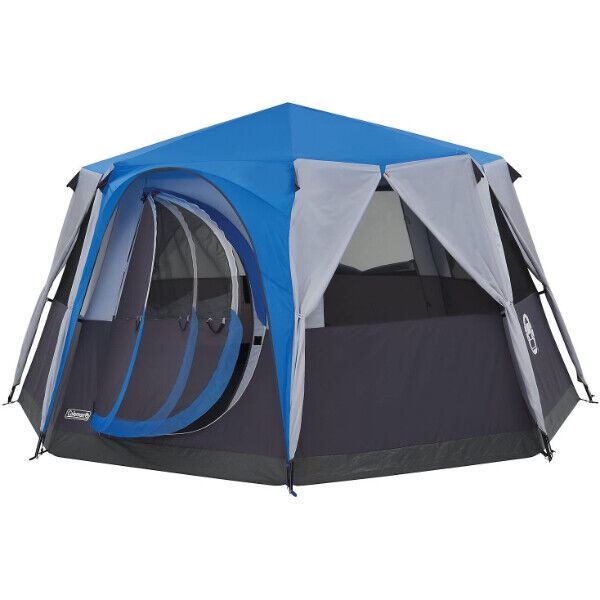 Coleman Tent Octagon, 8 Man Festival Dome Tent, 8 Person Family Camping Tent