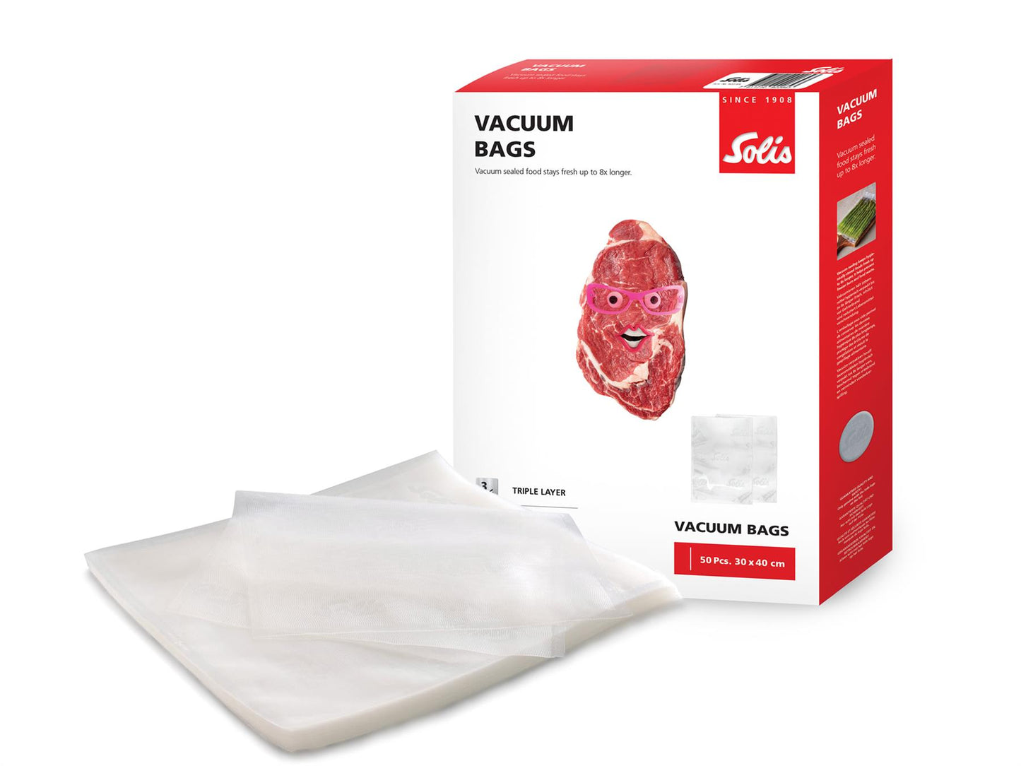 Solis Vacuum Sealer Bags - 50 Pieces - 30 x 40 cm