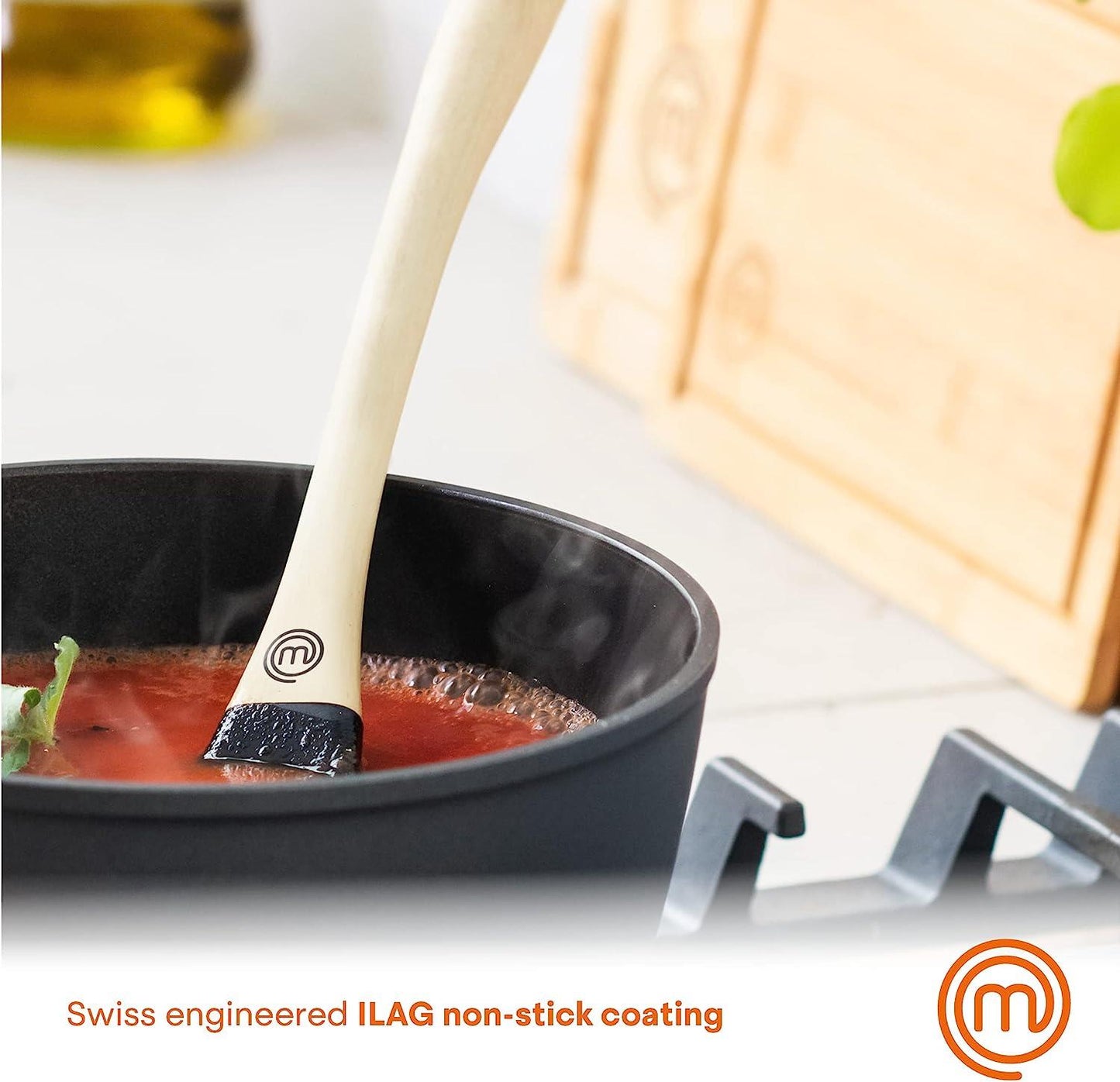 MasterChef 18cm Wood Look Sauce Pan