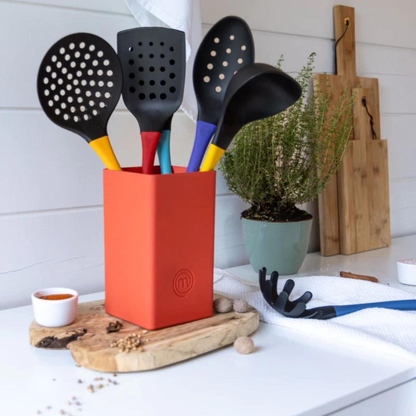 MasterChef Vivid Collection 6pc Utensil Set with Holder