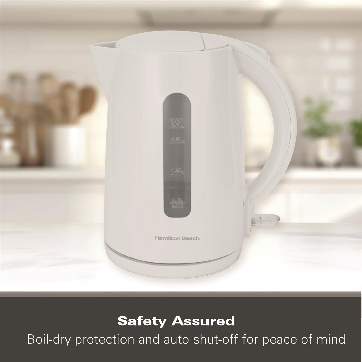 Hamilton Beach Essentials 1.7L Rapid Boil Kettle White