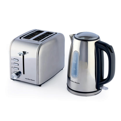 Hamilton Beach Rise Kettle & 2 Slice Toaster Set - Polished