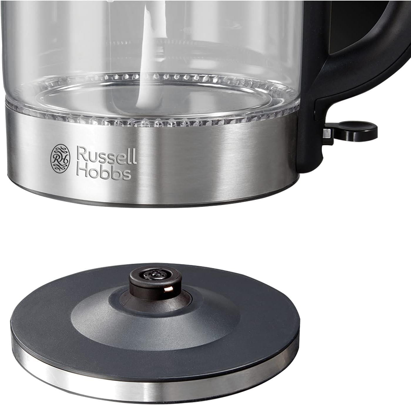 Russell Hobbs 1.7L Brushed Stainless Steel Illuminating Glass Kettle