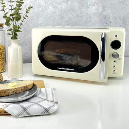 Hamilton Beach 20L Retro Cream Microwave