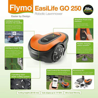 Flymo EasiLife 250 GO Robotic Lawnmower