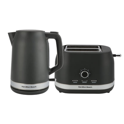 Hamilton Beach Ella Charcoal Kettle & Toaster Set