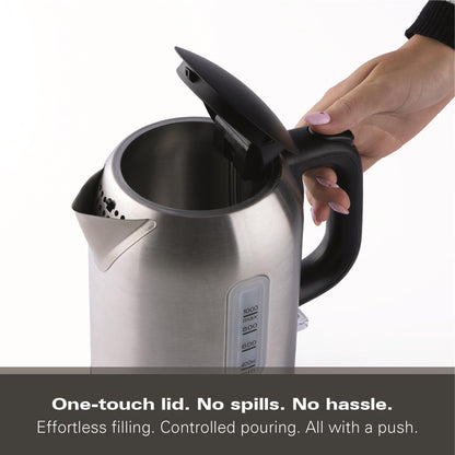 Hamilton Beach Compact 1L Kettle Brushed Stainless Steel