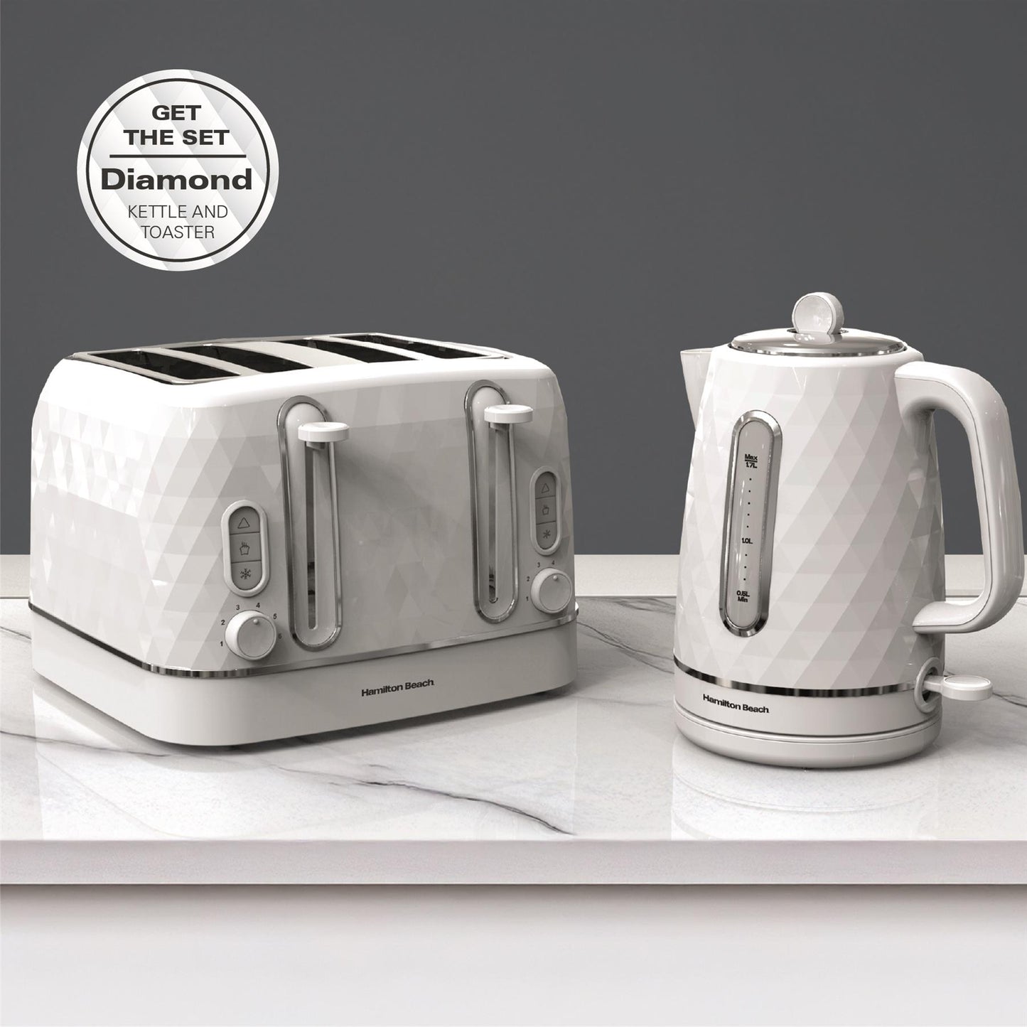 Hamilton Beach Diamond 4 Slice Toaster White