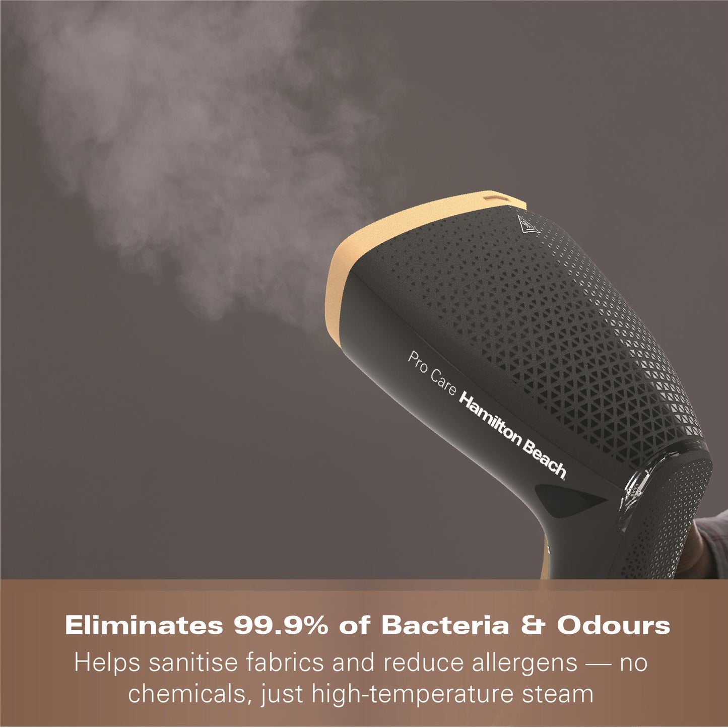 Hamilton Beach ProCare Handheld Garment Steamer - Black & Bronze