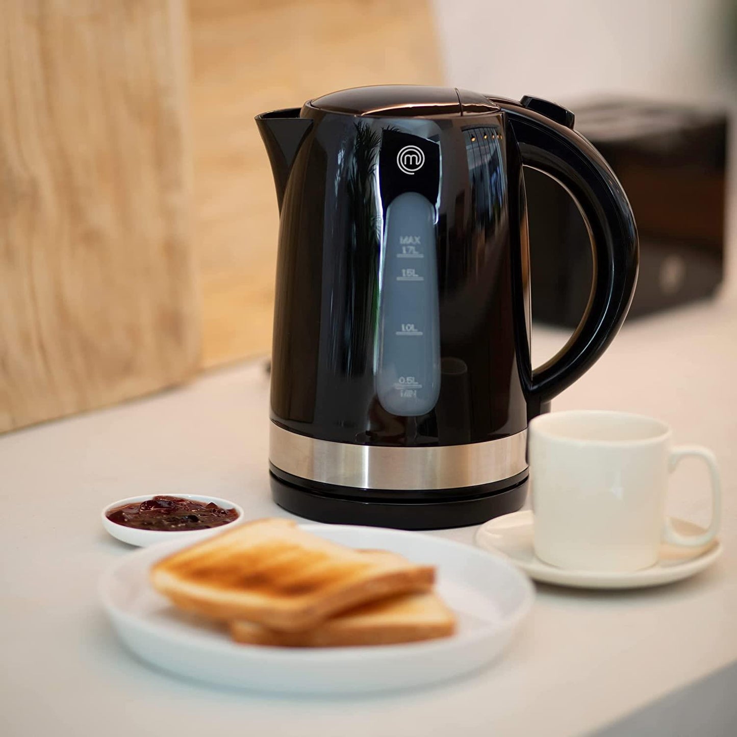 MasterChef Black 1.7L Electric Kettle