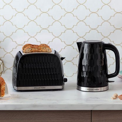 Russell Hobbs Honeycomb Black 2 Slice Toaster