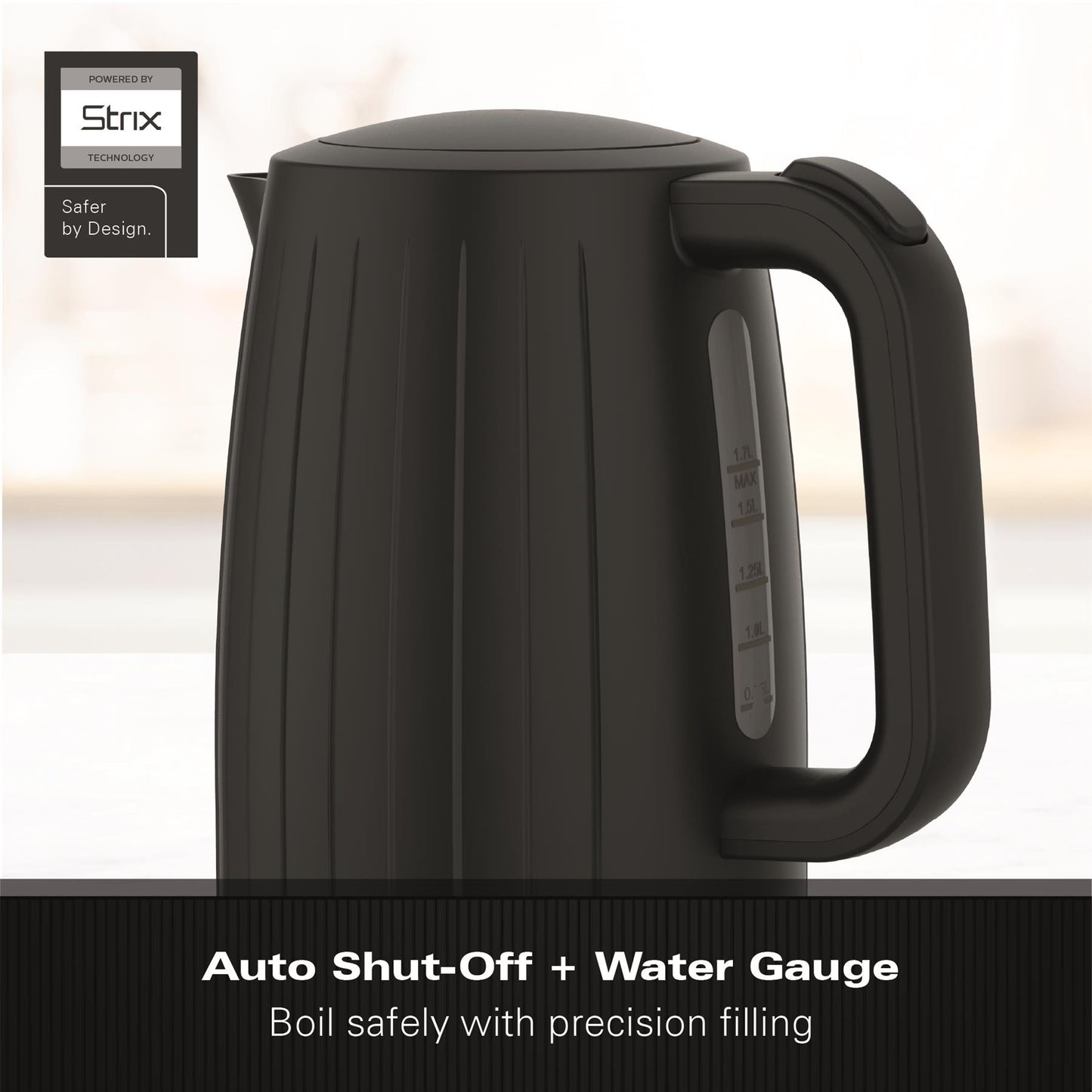 Hamilton Beach Stealth 1.7L Textured Kettle Matte Black