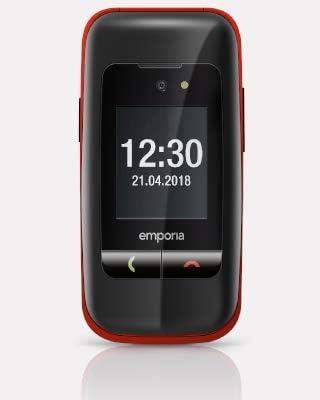 Emporia One Black/Red Clamshell Flip Phone
