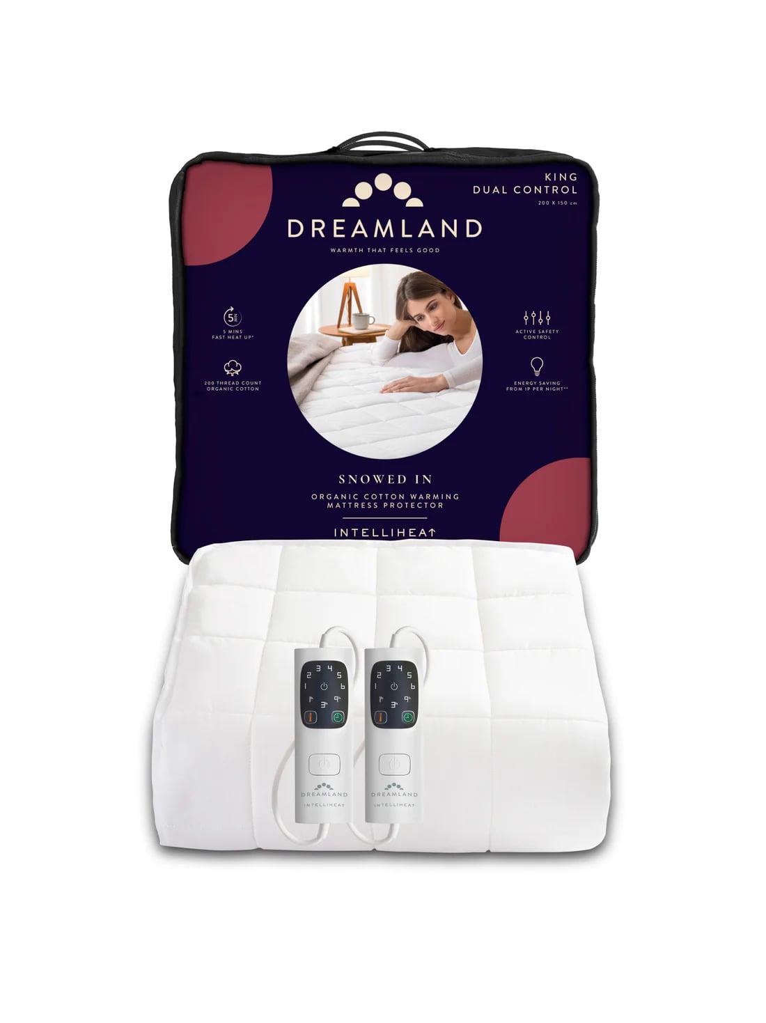 Dreamland King Dual Control Organic Warming Mattress Protector