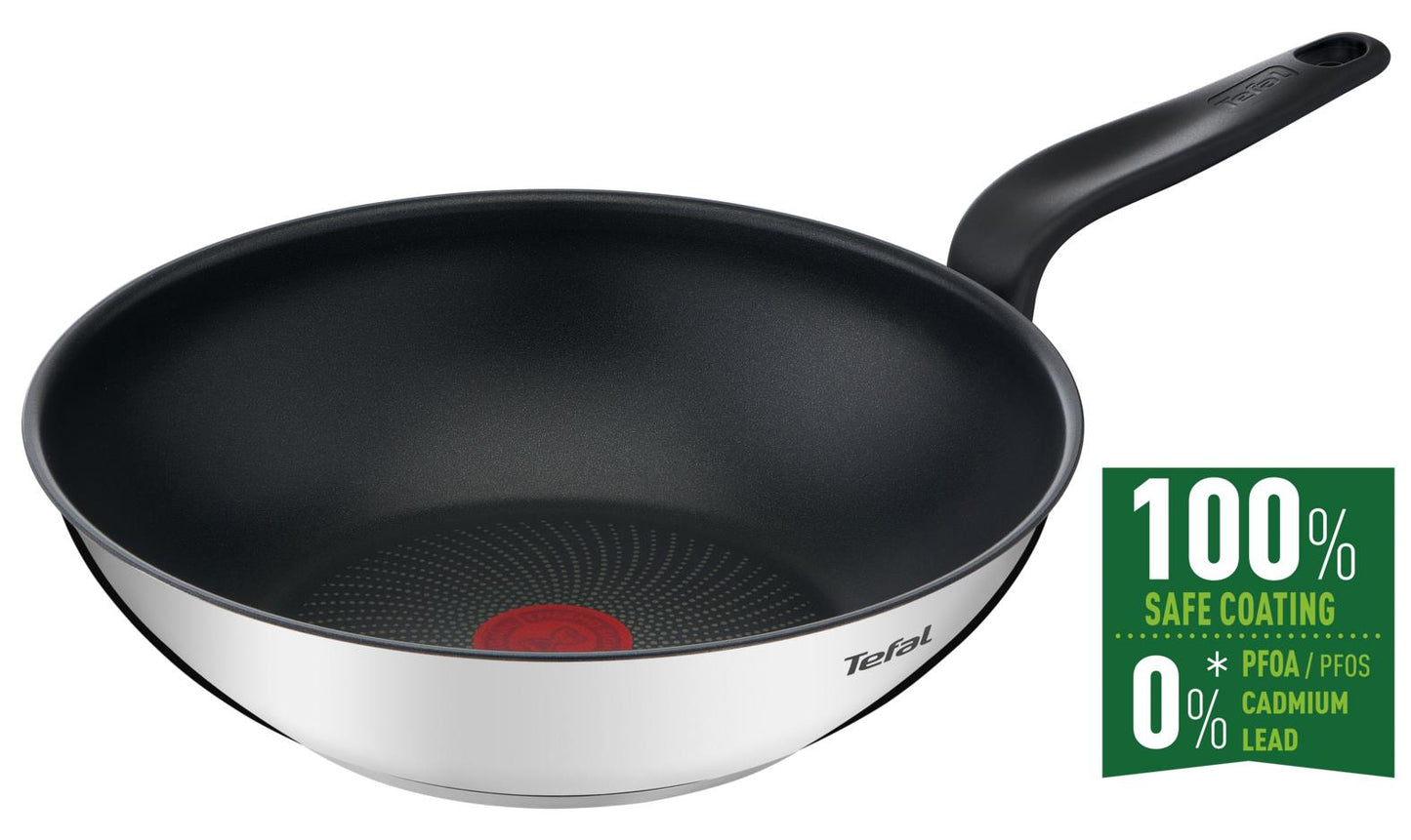 Tefal Primary 28cm Stainless Steel Wok Pan