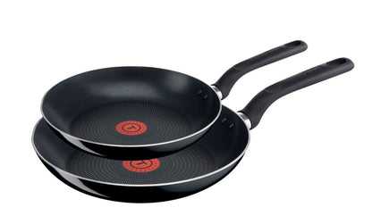 Tefal Aluminium Non-Stick 20cm & 28cm Frying Pan Twin Pack