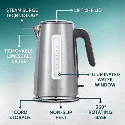 Breville Edge 1.7L Low Noise & Steam Kettle