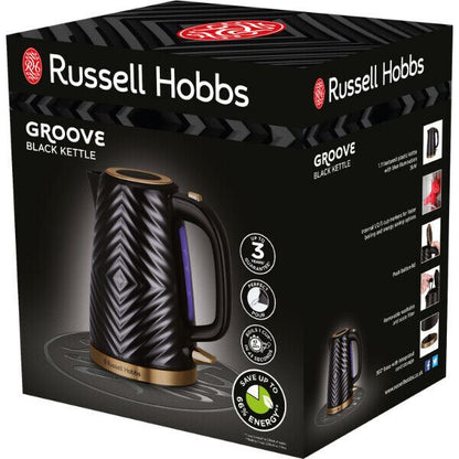 Russell Hobbs 1.7 Litre Groove Kettle Black